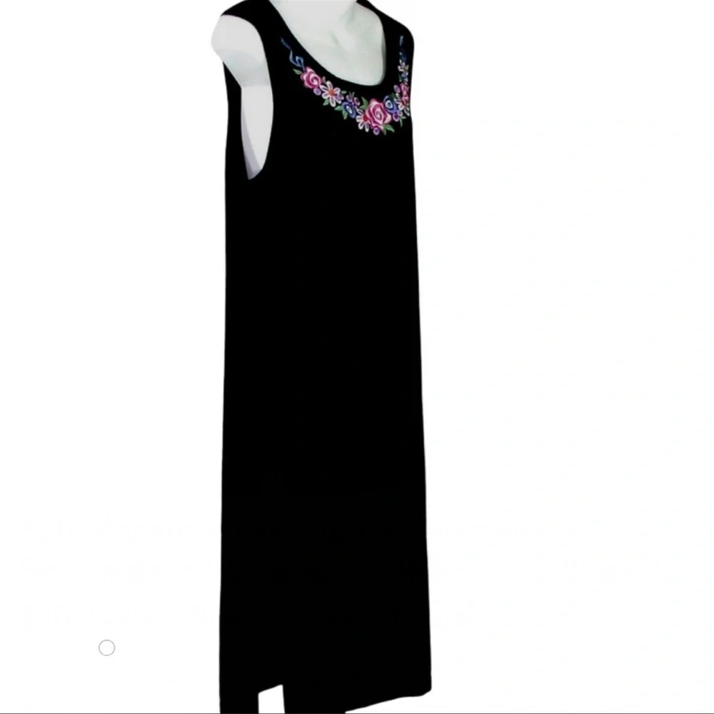 Stunning VTG dress Bob Mackie vintage y2k 80s maxi embroider floral barbiecore - Picture 4 of 12